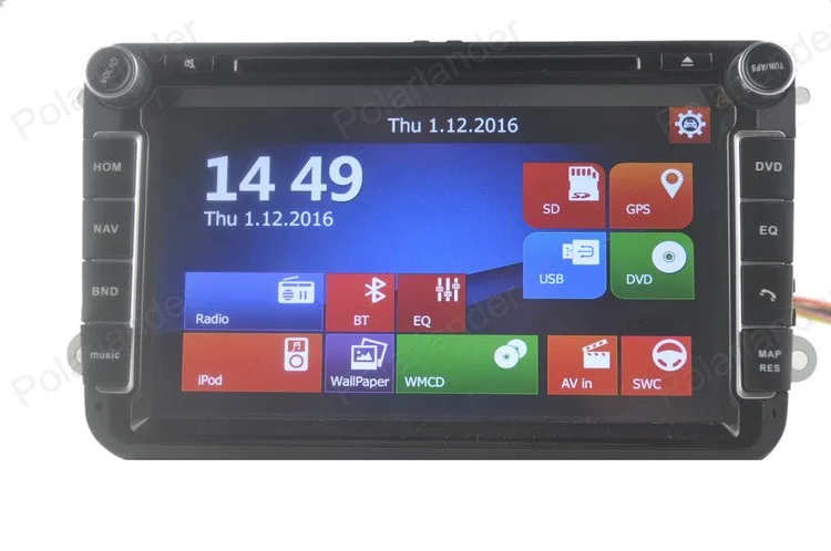 Top 8 inch Car Video Players Car DVD For VW/POLO/PASSAT/Golf/Skoda/Octavia/SEAT/LEON With Wifi Radio GPS Navigation 8
