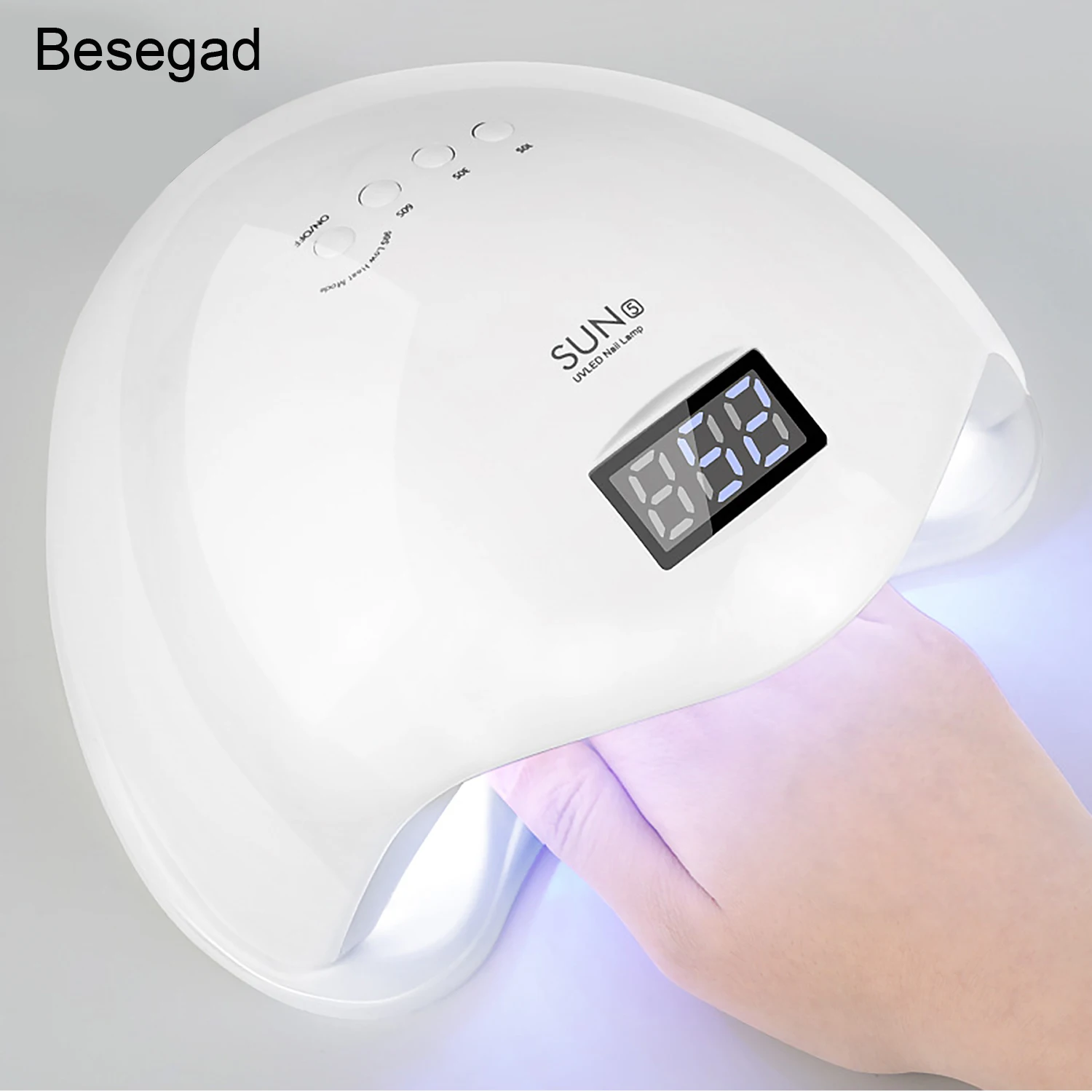 

48W UV LED Nail Dryer Lamp w/ Timer Setting Automatic Sensor LCD Display Function for Gel Nail Lamp Manicure Tool EU Plug