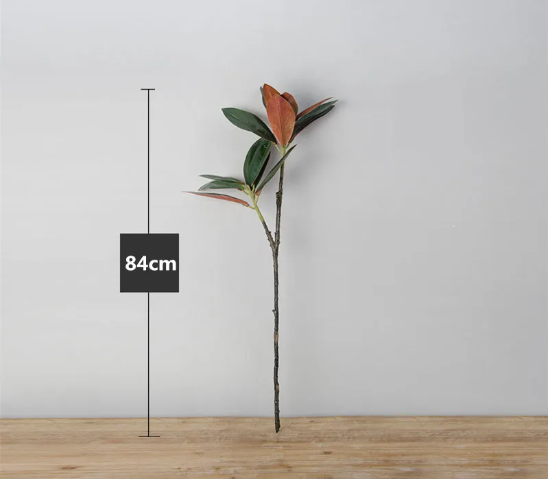 Flone 2 Branch Artificial Magnolia Leaf Bouquet Simulation Real Touch Magnolia Flower Plant Wedding Home Party Decoration Floral (4)