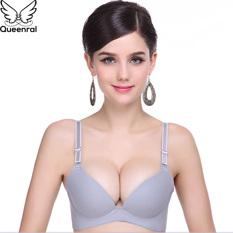 Queenral сексуальные бюстгальтеры для Для женщин Push Up Белье Бесшовные бюстгальтер