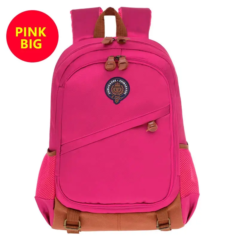 Новые школьные сумки для мальчиков и девочек-подростков, нейлоновые детские рюкзаки, школьный рюкзак для девочек, Mochila Bolsas Детская сумка - Цвет: Pink Big