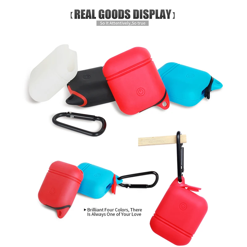 New Silicone Case Earphones for Apple Airpods Bluetooth Wireless Earphone Protective Skin Cover Box for Air Pods Ear Pods Bag