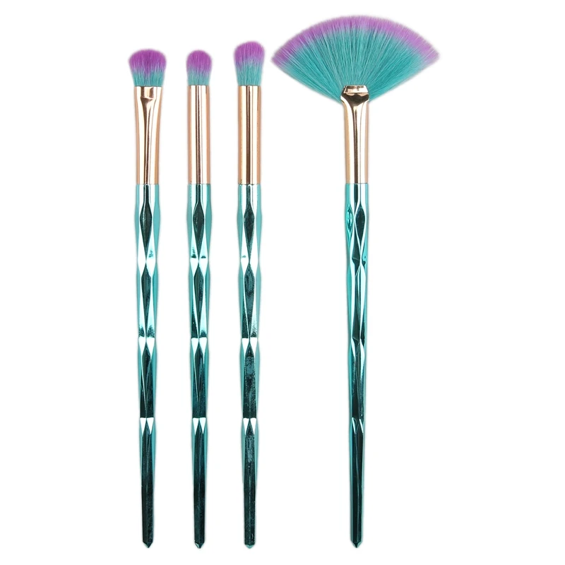 

NEW 5 PCS Mermaid Makeup Brushes Foundation Eyeshadow Blending Contour Concealer Powder Blush Cosmetics Glitter Make Up Brush