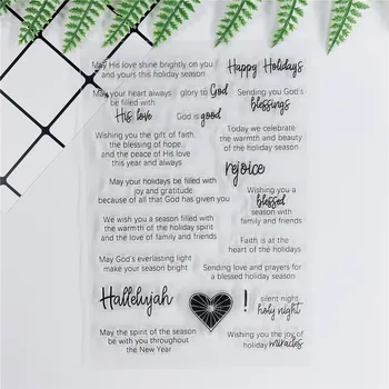

11*16 LOVE Wishing Transparent Clear Stamps Seal For Scrapbooking Bullet Journal Sentiment Stamp Craft Photo Album Card Making