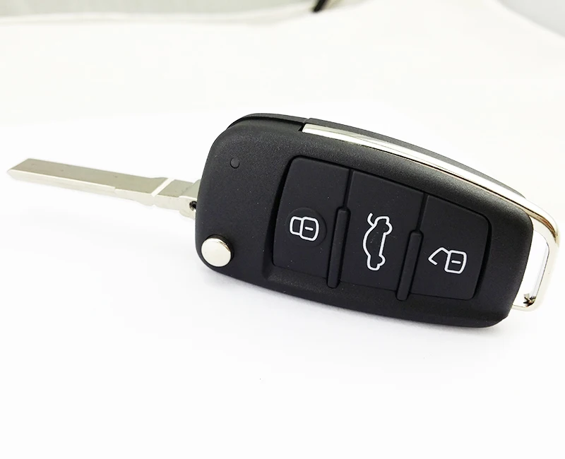 Three 3 Button Flip Remote Replacement Folding Car Key Shell Case For