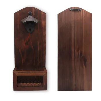 

Vintage Wall Mounted Wood Bottle Openers Retro Beer Wall Bottle Opener