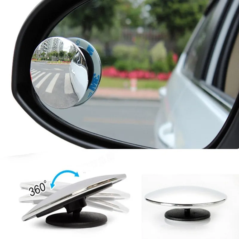 2pcs 360 Degree Car Side View mirror Wide Angle Round Convex Blind Spot