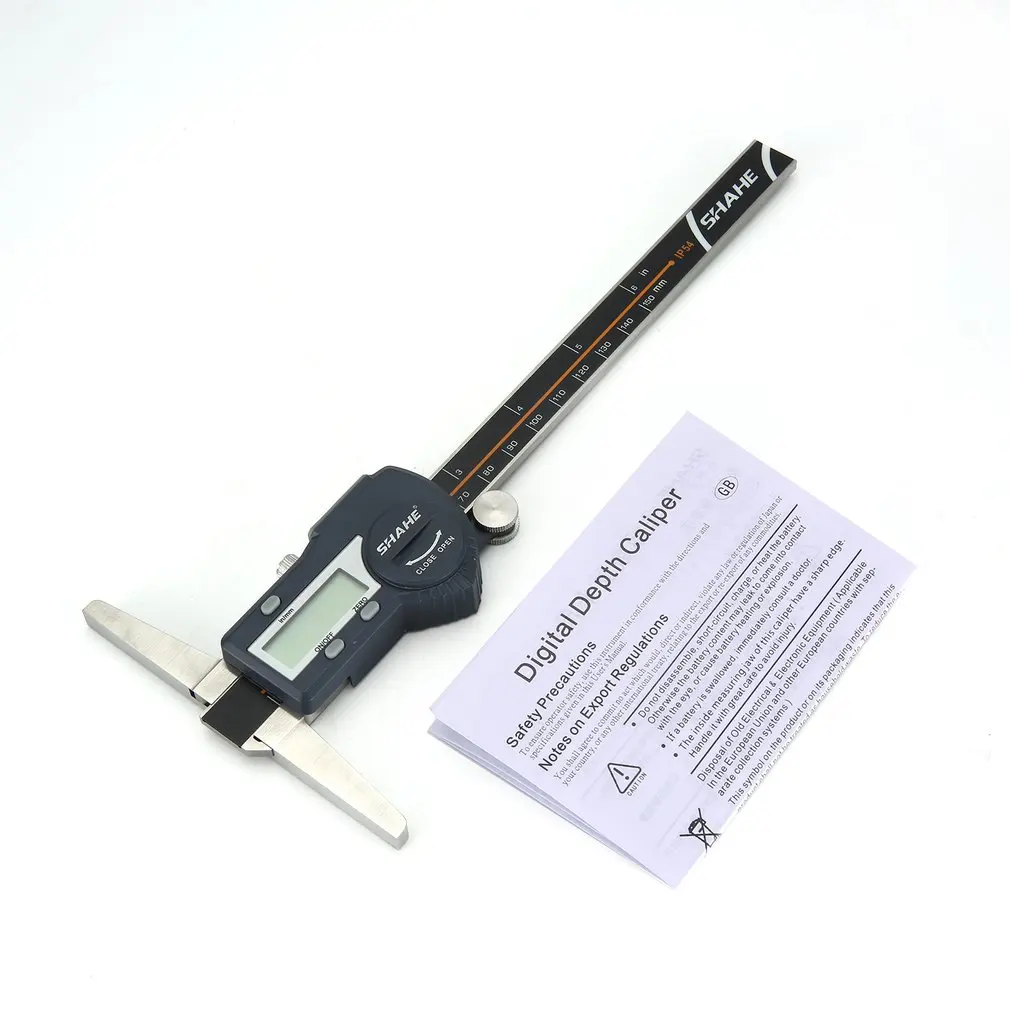 

SHAHE 0-150mm/0-200mm/0-300mm 0.01mm Double Hooks Depth Gauge LCD Digital Caliper Bluetooth Pachometer Vernier Caliper