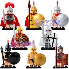DR TONG X0164 Medieval Knights Super Heroes Rome Commander Centurion Crusader Spartacus Action Building Blocks Bricks