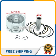 Conjunto de pinos de montagem de motocicleta, kit de montagem de 52.4mm com anel de pistão para montagem de 110cc 125cc atv dirt bike e go imagem HH-120