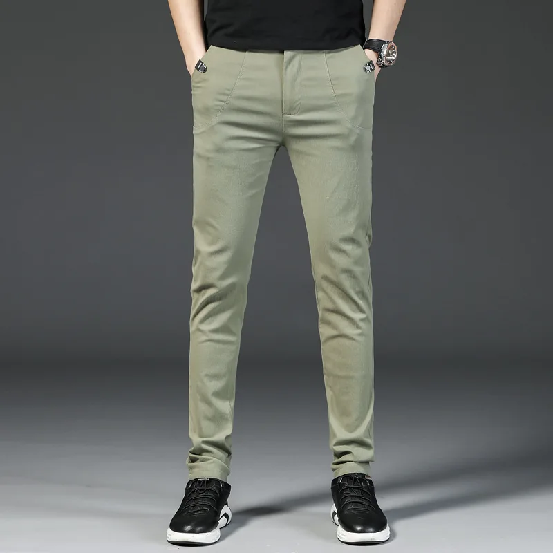 green casual pants