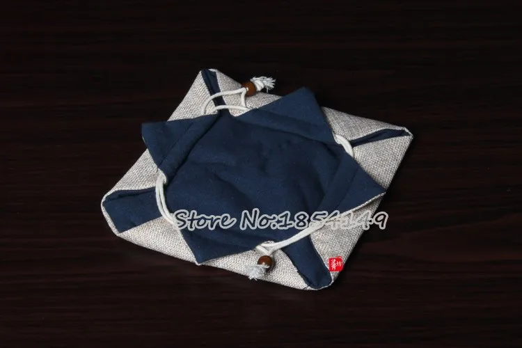 WIZAMONY чайник Jadeware сумки для хранения уплотненный шнур ручной работы подписи хлопок с мягким ворсом хоп-карман ткань сумка
