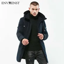 Env мужской st, высокое качество, Теплая мужская куртка, ветрозащитная Повседневная Верхняя одежда, толстое пальто средней длины, Мужская парка