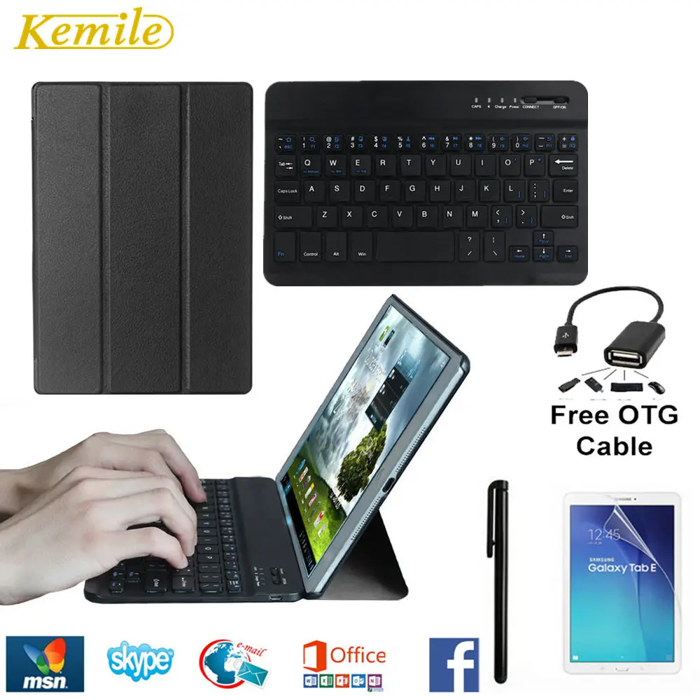 Тонкий Магнитный откидной Чехол Kemile из искусственной кожи для Samsung Galaxy Tab A 10 1 2016