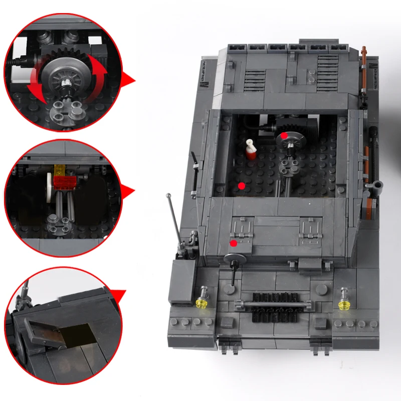 KAZI Large Panzer IV Tank Blocks 1193pcs Building Blocks Military Army Constructor Educational Assembly Toys for Children Gift