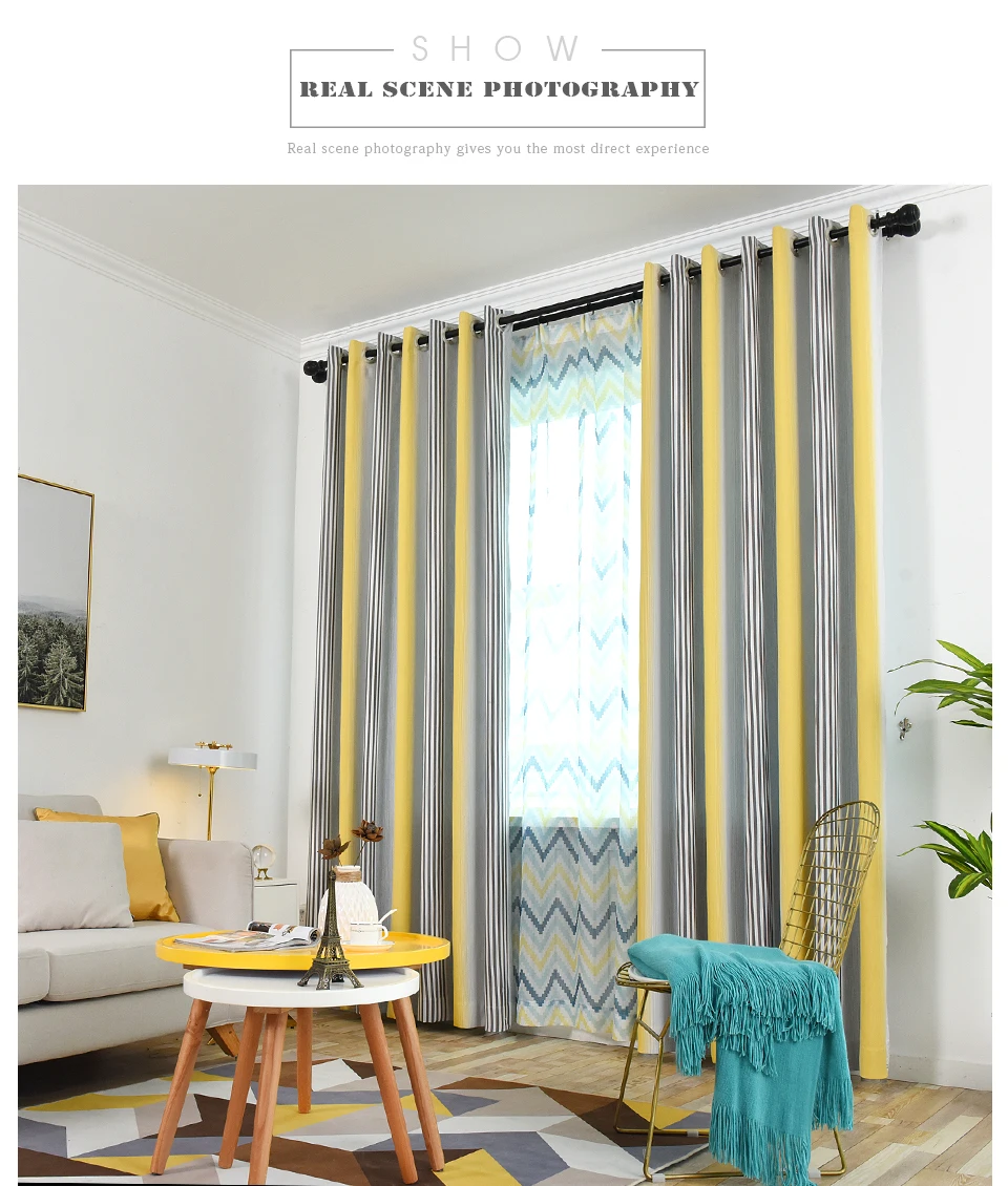 AOSIDI, цветные полосатые шторы для гостиной, окна, современные затемненные цветные шторы для спальни, окрашенная пряжа, плотные драпы