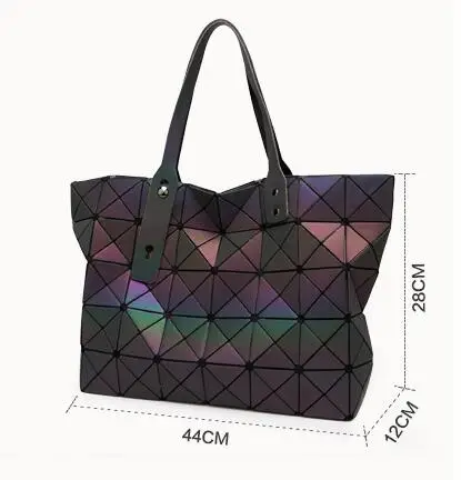 Maelove стиль Женская сумка Геометрическая Повседневная сумка-мешок, сумка через плечо голограмма светящаяся сумка с логотипом Внутри Лазерная серебряная