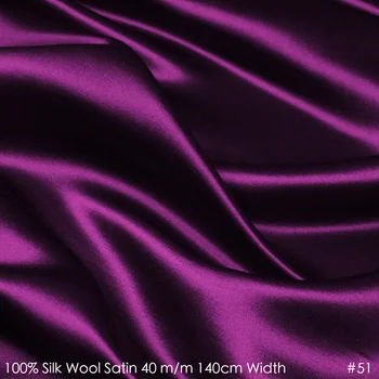 

[Clearance Sale]SILK WOOL SATIN 140cm width 40mm/28%Silk+72%Wool Satin Fabric for Sewing Suits Set Factory Direct Sale 2.38meter