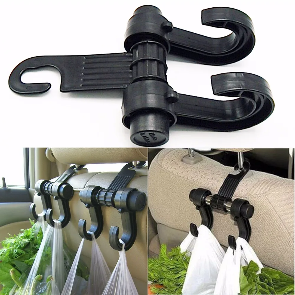 

Car Vehicle Seat Headrest Bag Hanger Hook Holder Seat Back Hanger Organizer Hook Fastener Clip Auto Visor bag Free S