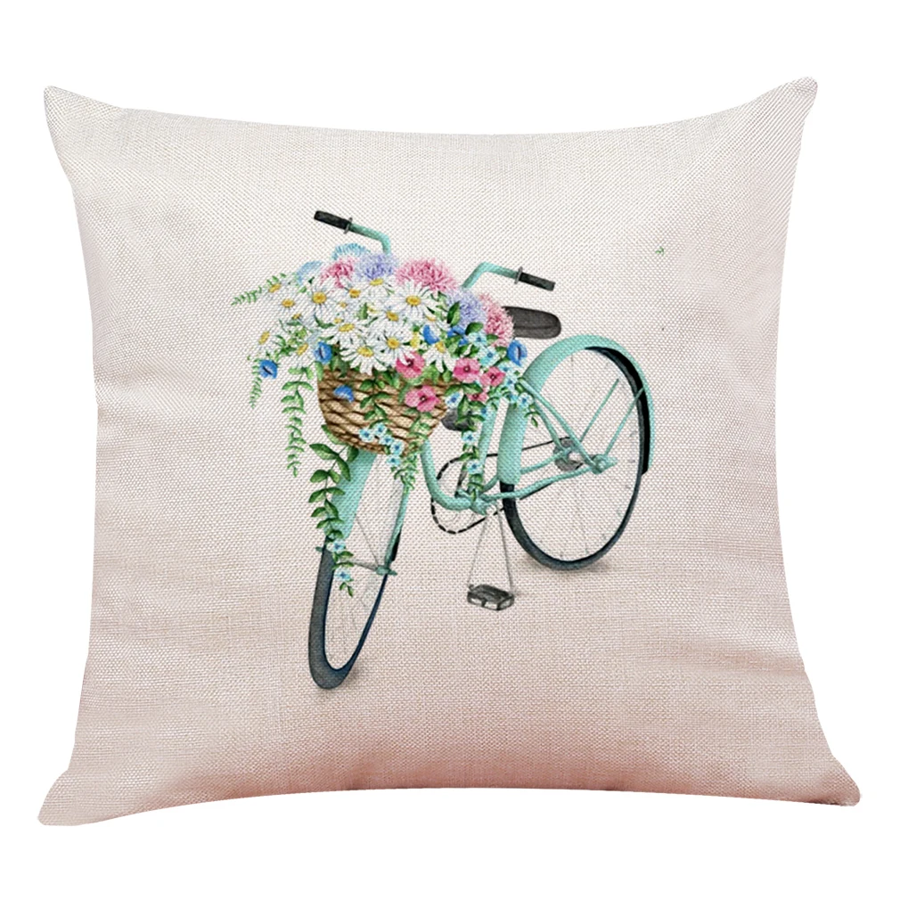 Винтажная велосипедная наволочка с цветочным принтом наволочки геометрическим