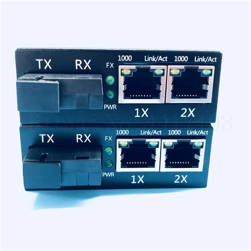 

1G2E 10/100/1000M Gigabit Ethernet Switch Ethernet Fiber Optical Media Converter modo único 2-Puerto RJ45 2 puerto fibra óptica