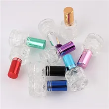 XYZ-7 ML Fashion Mini Portable Color Glass Eau De Parfum Spray Empty Bottle Glass Perfume Bottle Glass Spray Bottle Aluminum Pum