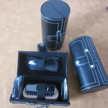 

Portable 5 Pcs Shoe Care Tool Shine Polish Brushes Cylinder Box Kit Home Cleaning Accessories Shoe Brush Professional