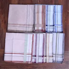 20 шт высокая плотность платок мужской классический винтажный плед хлопковый носовой платок 40 см* 40 см