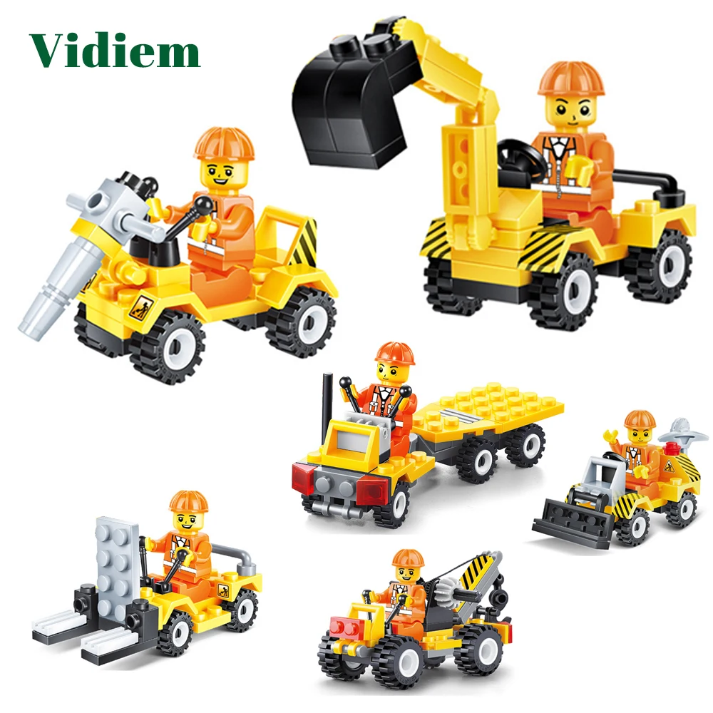 Vidiem City Engineering серия Обучающие строительные блоки игрушки для детей 6 лет DIY
