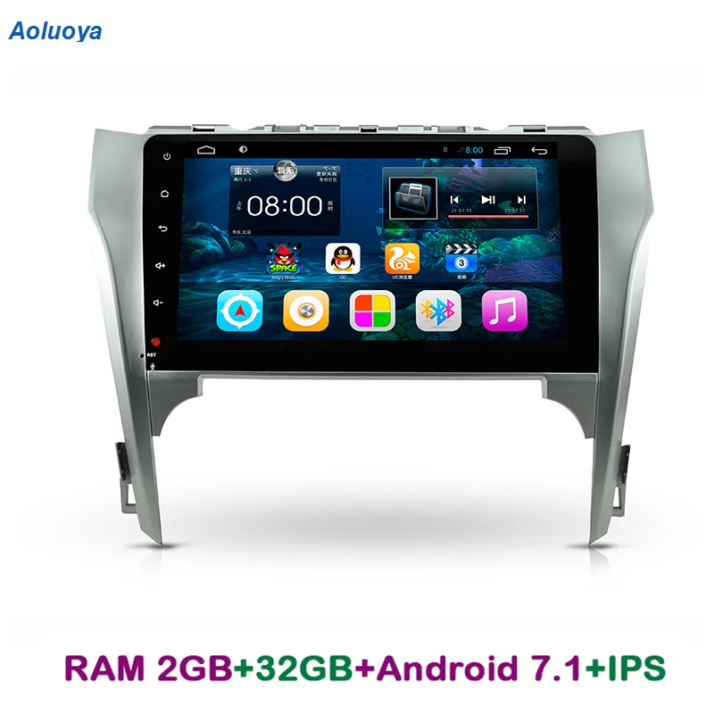 Aoluoya IPS RAM 2 ГБ + 32 Android 7 1 Автомобильный DVD плеер для Toyota Camry 2012 2013 2014 радио GPS
