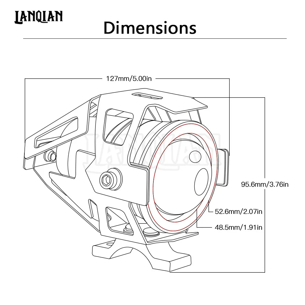Универсальный 2 шт. 125 Вт мотоциклетный светодиодный светильник 3000LMW чип U5 мотоциклетный Точечный светильник для вождения уличный мото противотуманный точечный светильник