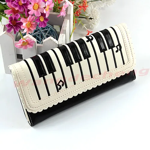

Mina NewFashion Lady Synthetic leather Piano Keys Long Purse Wallet Holder Handbag New