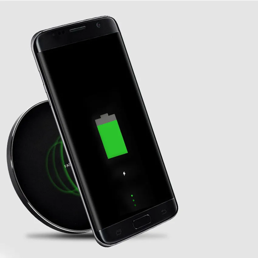 Беспроводное зарядное устройство QI высокоскоростное ультратонкое Mirro для Iphone8 11