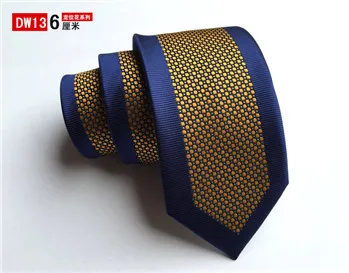 

SCST Brand New Corbatas Wedding Necktie Slim Gravata Gold Dot Print Mens Neckties Silk Ties For Men Neck Tie Cravate Blue A010