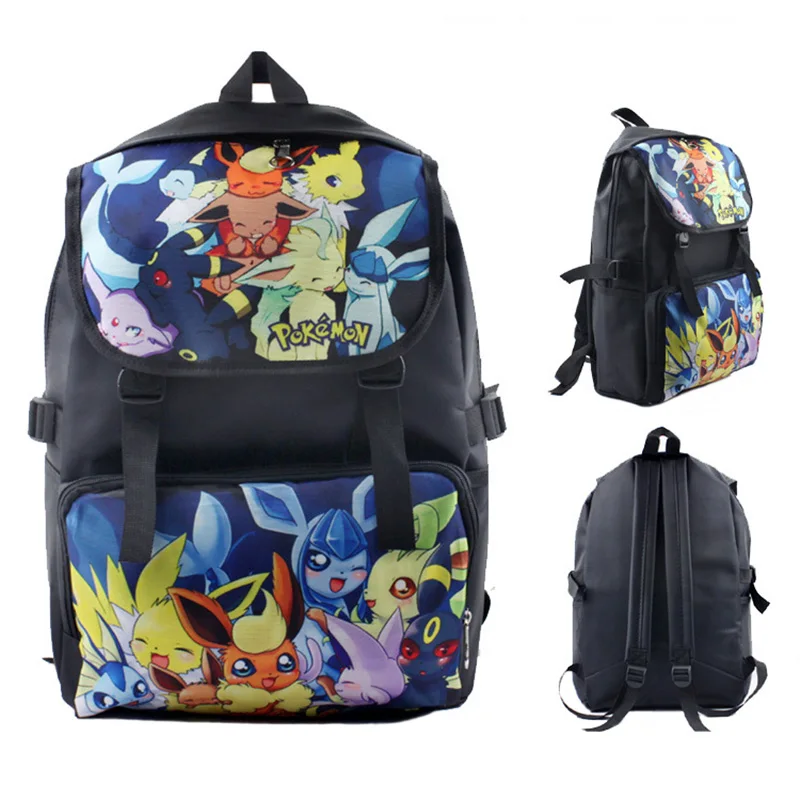 Pokemon Children Backpack Pocket Monster Boys Girls Schoolbag Anime Pikachu Nylon Waterproof Laptop Shoulder Bags Mochila BP0176 (13)