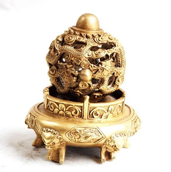 

B0602 417Bronze copper home decoration crafts decoration buddha with supplies aromatherapy furnace events furnace statue
