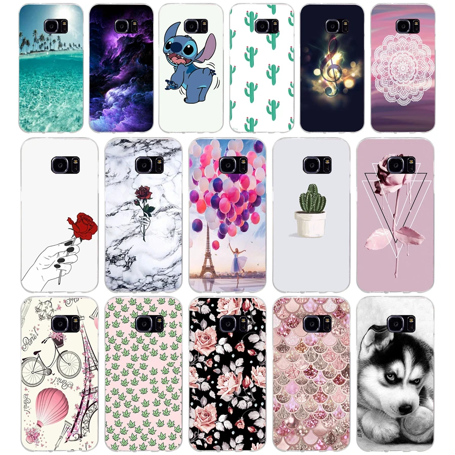 D Per Samsung Galaxy S7 Egde Cover Per Samsung Galaxy S6 Edge Case Per Samsung S7 S6 G920F I9600 Cover Silicon Fundas