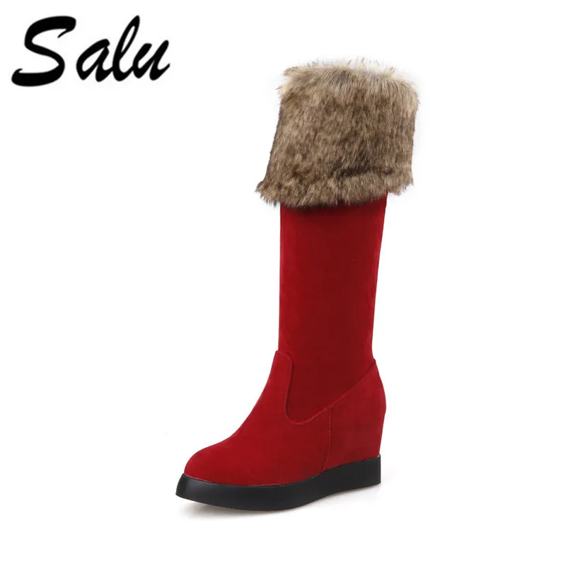 

Salu 2018 new Women's Winter snow boots Shoes Brand Knee High Boots High Quality Women Shoes Women Plush Warmful Winter Boots