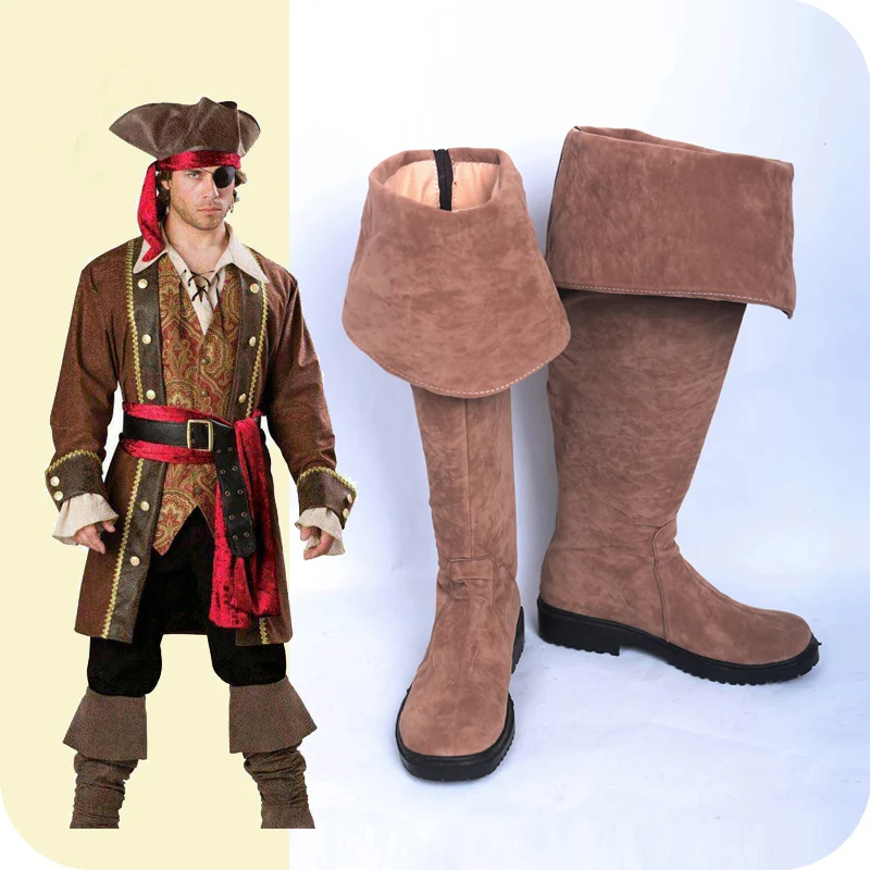 

Captain Pirate Cosplay Pirates of the Caribbean Captain Jack Sparrow Cosplay Shoes Boots Halloween Carnival Costume Accessories