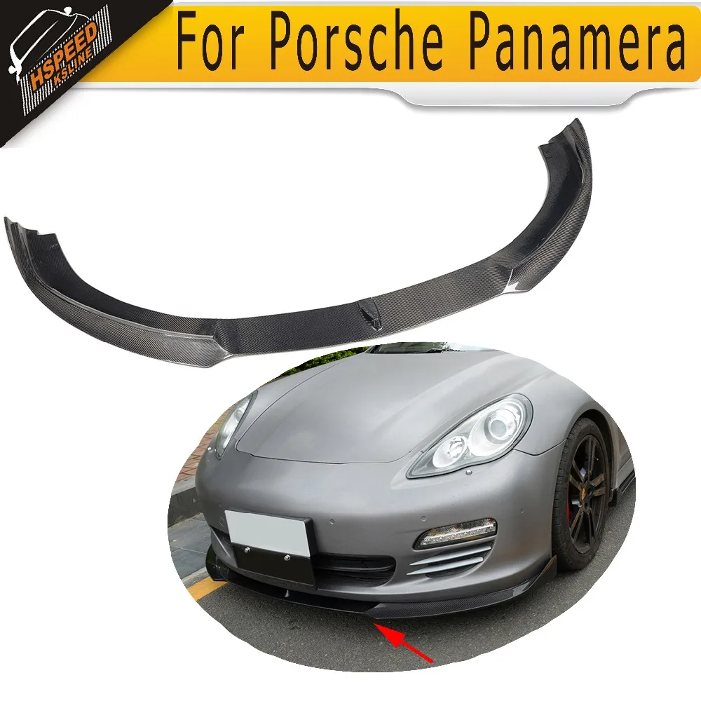 Carbon Fiber front bumper lip for For Porsche Panamera 2010 2013 front