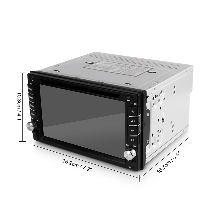 Top TiOODRE 6.2" HD Touch Screen 2DIN Bluetooth Car Stereo DVD Player Radio Stereo MP5 USB SD + Camera European Map 5