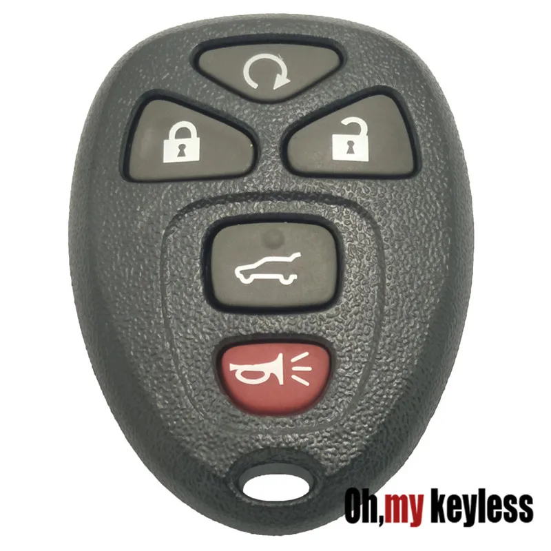 

20pcs/lot Entry keyless remote key case for buick gmc 5 button key shell fob