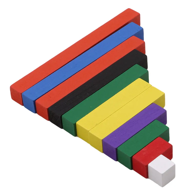 

Wooden Math Toys Number Sticks Colorful Ascending Count Stick Preschool Education Montessori Materials Toy