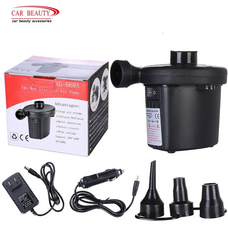 DC12V/AC240V Car Inflator Electric Air Pump Inflate Deflate Pumps Electropump With Nozzles US/UK/EU Plug Car Air Compressor DC12V/AC240V Car Inflator Electric Air Pump Inflate Deflate Pumps Electropump With Nozzles US/UK/EU Plug Car Air Compressor