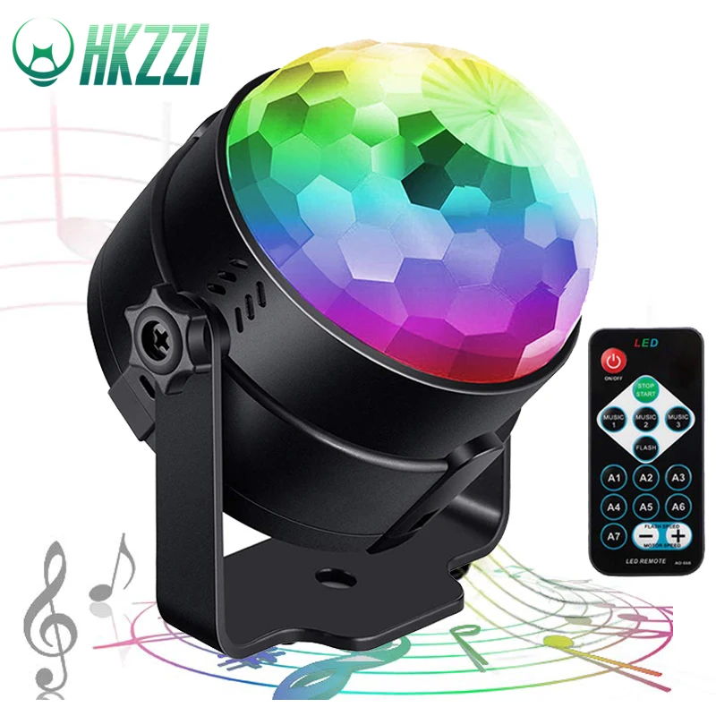 

HKZZI Stage Light DJ Disco Ball 3W Sound Activated Laser Projector RGB Stage Lighting Effect Lamp Light Party US-EU-AU-UK Plug