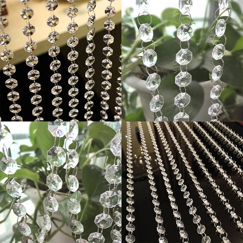 crystal curtain New 1M Crystal Glass Bead Curtain Luxury Living Room Bedroom Window Door Wedding Decor Drop Ship