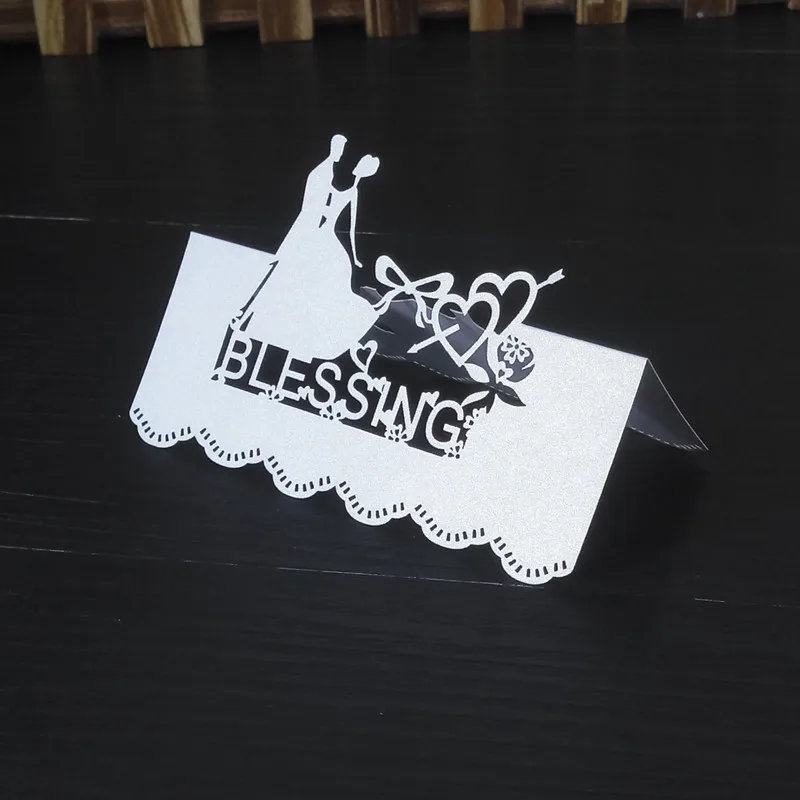 

50pcs Heart Shape Laser Cutting Table Name Card Decoration Party Favor Wedding Favor Place Card Wedding Decoration 6ZXX11