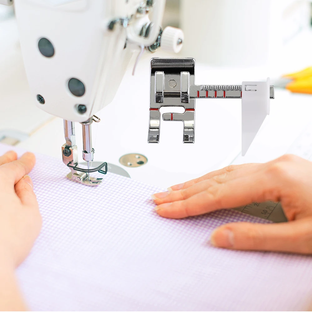 

Adjustable Guide Sewing Machine Presser Foot for Low Shank Singer Brother Juki Janome Sewing Accessories Feet Ruler Presser Foot