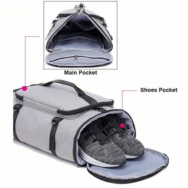 USB Anti-theft Gym backpack Bags Fitness Gymtas Bag for Men Training Sports Tas Travel Sac De Sport Outdoor Laptop Sack XA684WA 2