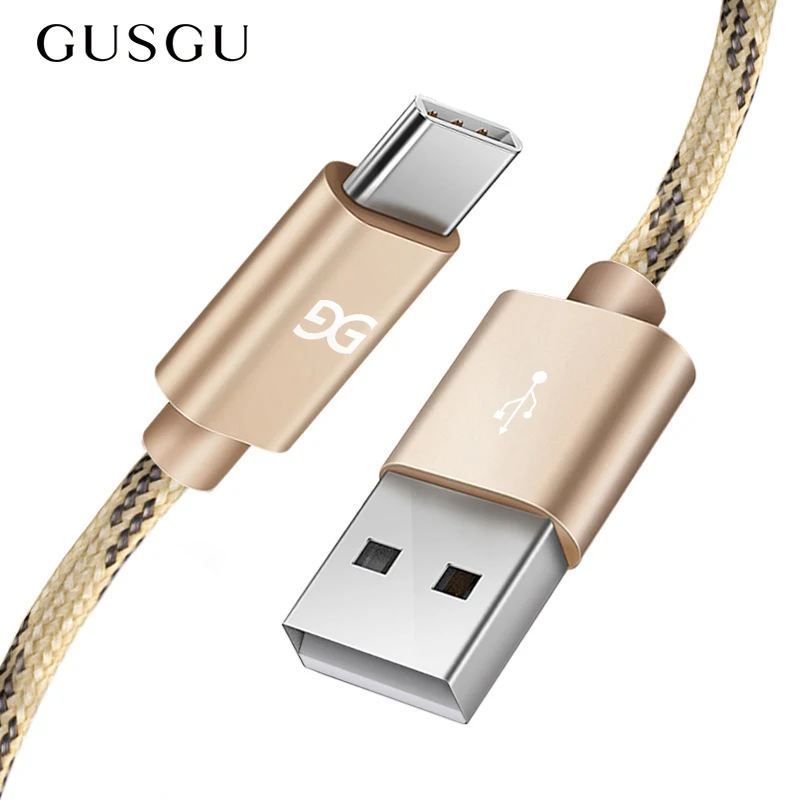 Кабель GUSGU 2A Type C для Xiaomi mi6 mi5 кабель быстрой зарядки USB Samsung Gaxaly S8 Huawei Oneplus